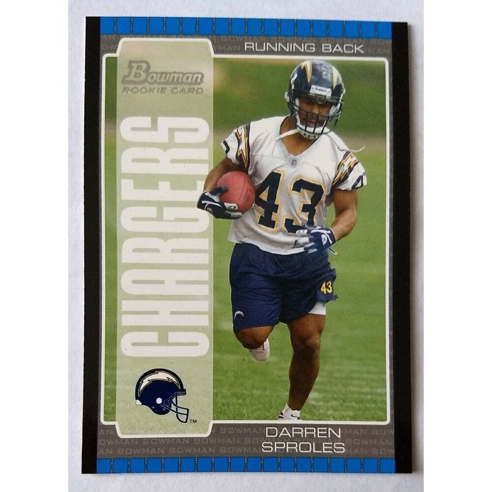 DARREN SPROLES, 2005 BOWMAN ROOKIE CARD #150, CHARGERS